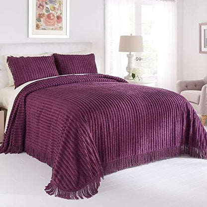  Chenille Bedspread - King, Eggshell