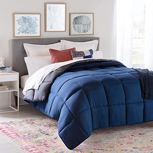  Comforter Duvet Insert Full White Down Alternative All Season Microfiber-Full Size - Box Stitched