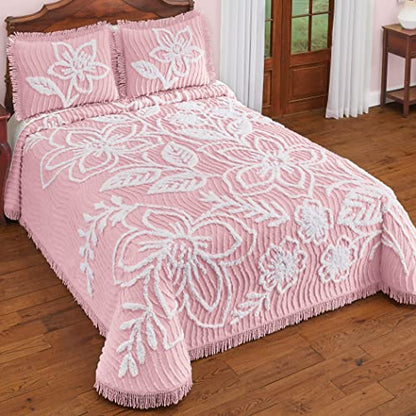  Tufted Soft Luxury Floral Chenille Cotton Bedspread