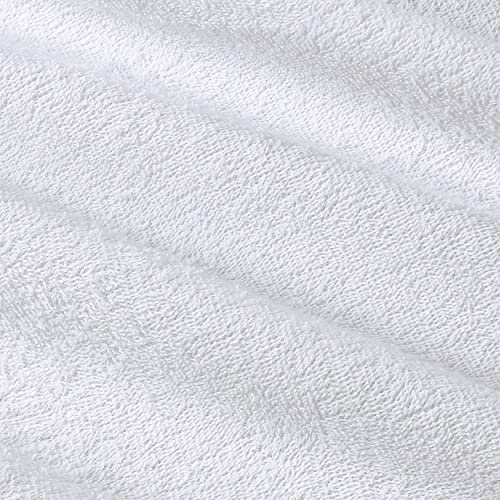  Premium Waterproof Terry Mattress Protector Twin 200 GSM, Mattress Cover, Breathable, Fitted Style With Stretchable Pockets (White)