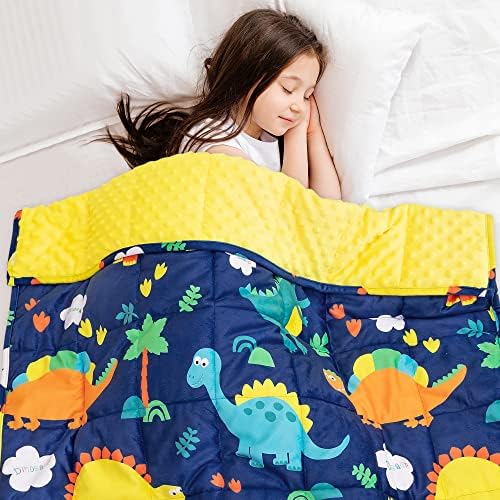  Insugar 3lbs Kids Weighted Blanket, Flannel Toddler Heavy Blankets Throws With Minky Dots For Calming Sleep, Shark Cartoon Pattern, Soft And Smooth Children Lap Blanket, 36” X 48”, Mint