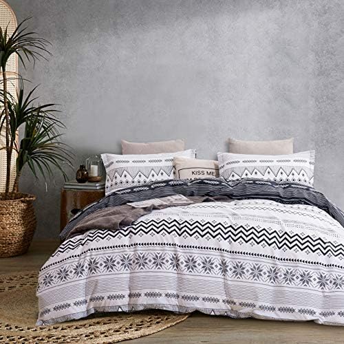  King Size Hotel Collections Super Soft Egyptian Cotton 3 Piece Modern Bedding Medallion Damask Duvet Cover Set-1000-Thread-Count Bedding Set 1 Duvet Cover And 2 Pillow Shams
