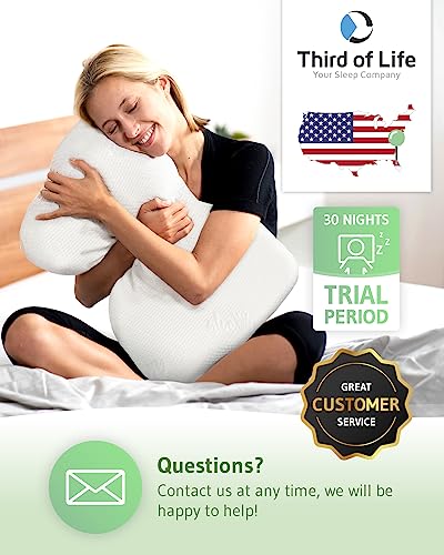  Bamboo Pillow NuMOON Aloe Vera | Memory Foam With Support For Pain Relief | Skin Care Pillowcase | Back And Side Sleepers Pillow | Cervical Pillow Against Shoulder & Neck Pain - Designed In Germany