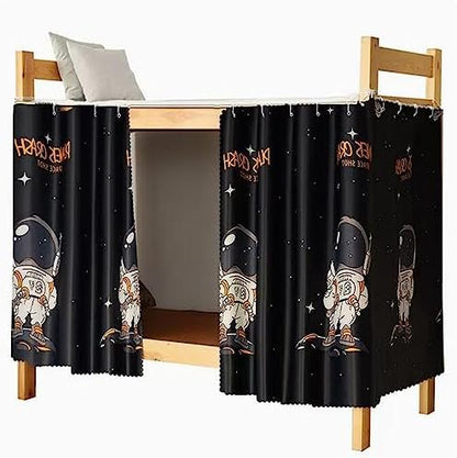  Qubanda Dorm Home Bunk Nets Bed Curtains Cloth Bed Canopy Blackout Students Curtain Shading Nets Breathable Dustproof Single Sleeper