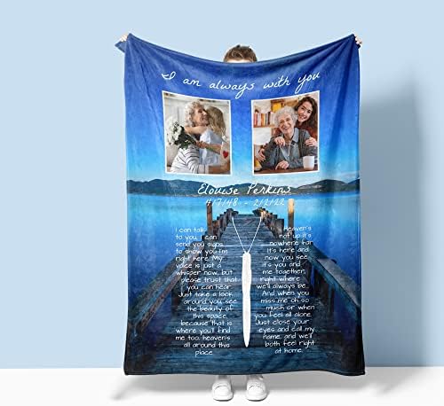  Personalized Memorial Blanket Collection, Custom Keepsake Throw, Sympathy Gift, Remembrance Gift, Memory Gifts (Design 1, 50" X 60" Medium Minky Fleece)…