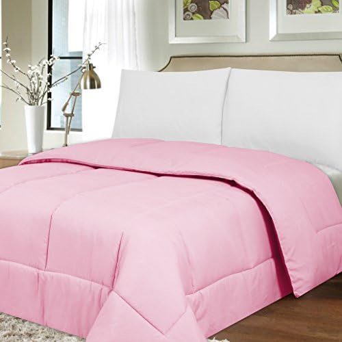  Down Alternative Polyester Comforter Box Stitch Microfiber Bedding - Queen, Navy