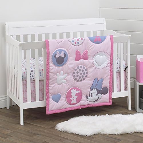  Disney The Little Mermaid Pink, Aqua, & Coral Ariel Cute By Nature 3Piece Nursery Crib Bedding Set - Comforter, Crib Sheet, Dust Ruffle, Pink, Aqua, Coral, Navy