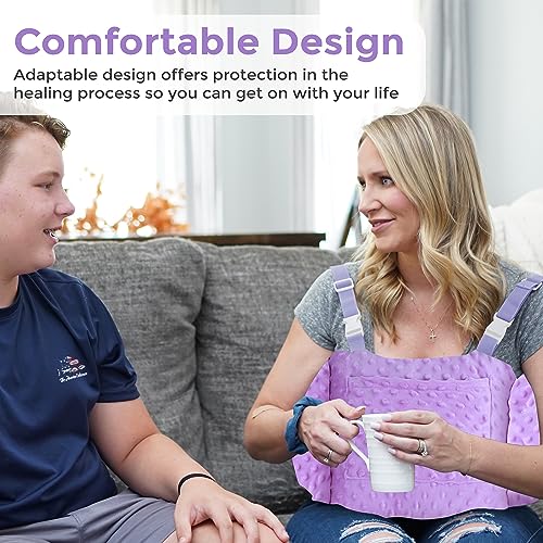  Zomaple Mastectomy Pillow With Strap - Post Surgery Pillow, Breast Pillow For After Heart Surgery, Breast Reduction & Augmentation Patients - Heart Pillow For Sleeping, Recovery & Seatbelt Protection