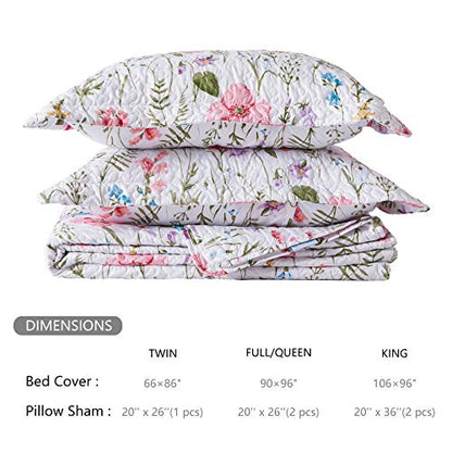  Quilt Set Twin Size, Lightweight Microfiber Soft Coverlet Reversible Quilted Pattern Summer Quilt Bedspreads Comforter Set For All Season, 2 Piece Includes 1 Quilt + 1 Sham