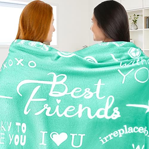  St Friend Blanket, Best Friend Birthday Gifts For Women, Gift For Best Friend, Bestie Gifts For Women Unique, BFF Gifts For Women, 65” X 50” (Sassy - Purple)