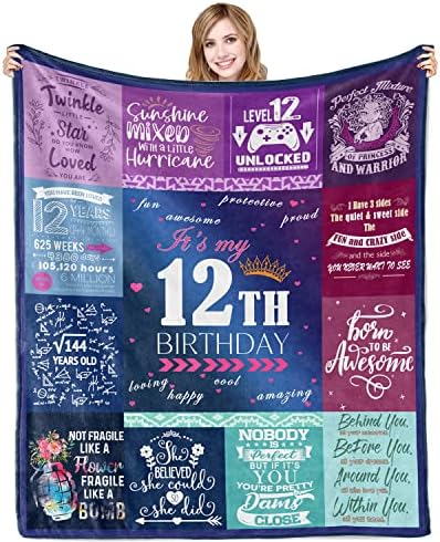  70th Birthday Gifts For Women Blanket 60x50in, 70th Birthday Gifts For Her, 70th Birthday Decorations For Women, 70 Year Old Birthday Gifts For Women Sister Wife Mom Grandma Soft Warm Throw Blanket