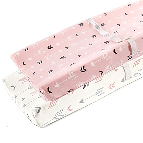 Stretchy Changing Pad Covers BROLEX Carddle Sheet Set For Baby Boys Girls,2 Pack Jersey Knit,Owl & Bear