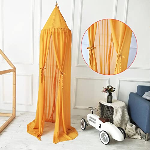 Bed Canopy For Girls Yellow Canopy Bed Curtains Baby Dome Bed Canopies For Kids Rooms Or Cribs Nursery