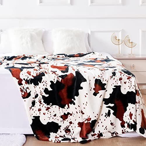  Cow Blanket, 50"x60" Super Soft Flannel Cow Throw Blanket For Kids Adults, Suitable For Room Decor, Lightweight Travel Blanket, Cozy Plush Can Keep You Warm All The Time.