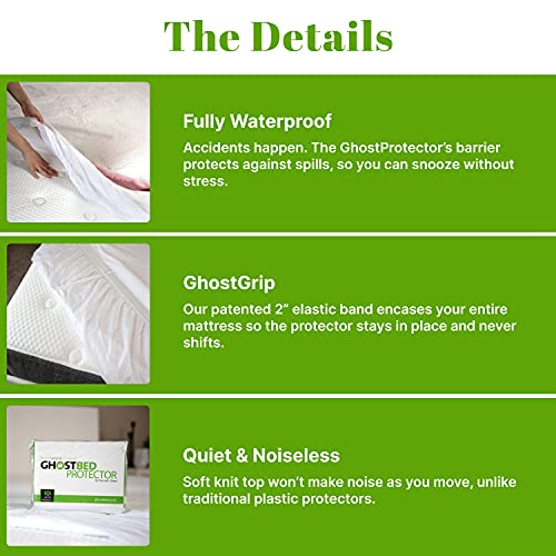  Waterproof Mattress Protector & Cover - Noiseless, Lightweight, Breathable & Plastic-Free - King