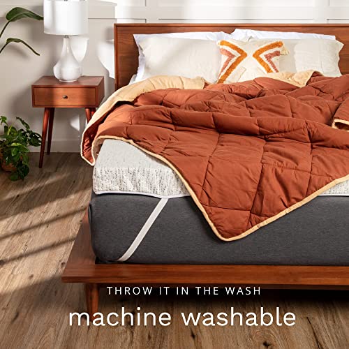  All Seasons Twin/Twin XL Down Alternative Reversible Comforter - Breathable Extra Long Premium Soft Microfiber - Gray Duvet Cover Insert