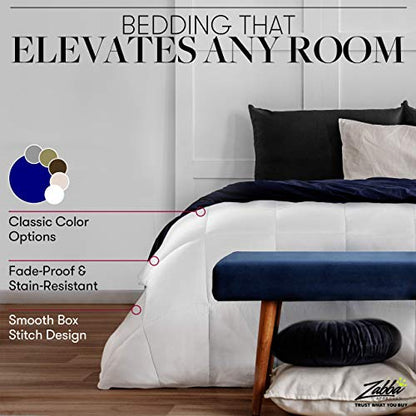  Luxury Linens King/California King Size Comforter - 1600 Series Down Alternative Home Bedding & Duvet Insert - Slate Gray
