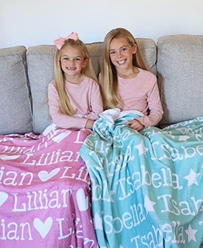  Personalized Name Blanket For Baby Girl Kids And Adults With Name, Customized Name Blankets To My Amazing Daughter, Custom With Daughter's Name, Add Your Family Name. Great Gift For Birthday
