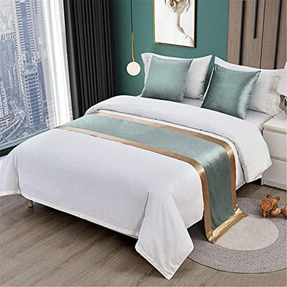  QFWMCW Hotel Bedding Bed Scarf Velvet Bed Runners & Scarves Bed Decorations Solid Purple Full 19inchX82inch