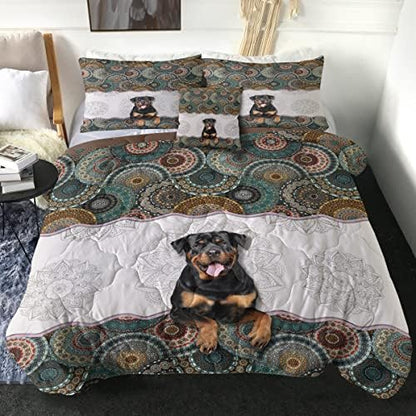  Sleepwish Golden Retriever Bedding Puppy Dog All Season Duvet Insert 3D Pet Themed Animal 4 Pieces, Lightweight Reversible Bedding Sets(King)