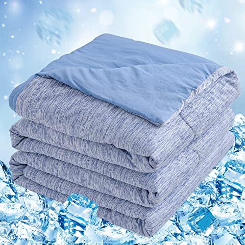  Cooling Comforter King Size,Cooling Blanket With Q-Max > 0.45 Arc-Chill Cooling Fiber, Cool Sleeping Summer Blanket For Night Sweats Hot Sleeper (90" X 108", Grey)