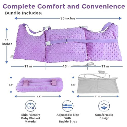  Zomaple Mastectomy Pillow With Strap - Post Surgery Pillow, Breast Pillow For After Heart Surgery, Breast Reduction & Augmentation Patients - Heart Pillow For Sleeping, Recovery & Seatbelt Protection