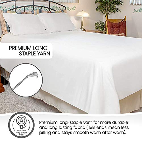  Duvet Cover - 100% Organic Cotton Duvet Cover - 500 Thread Count Sateen Weave - GOTS Certified, Color White (King/Cal King Size)