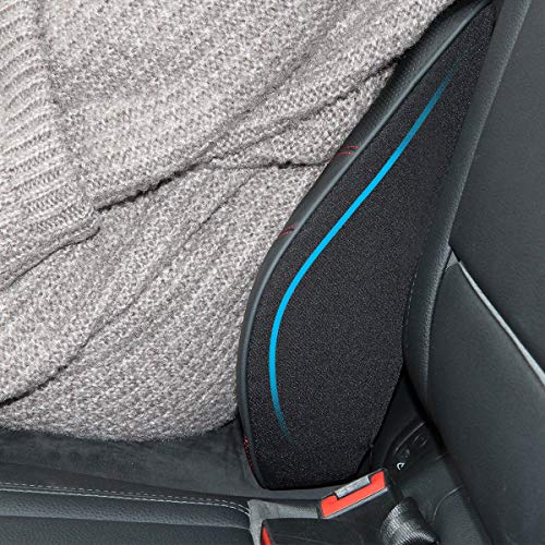  Au-kee Lumbar Support For Car, Genuine Leather Memory Foam Pillow Lower Back Cushion For Office Chair With Adjustable Strap (Black)