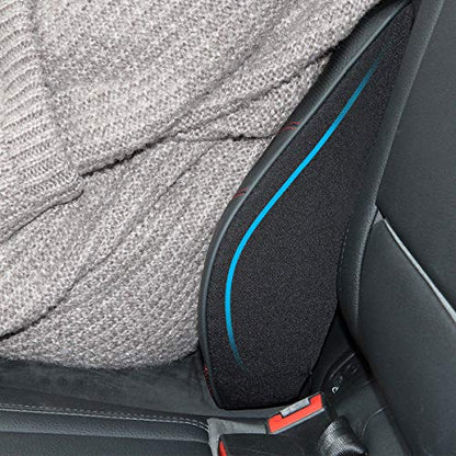  Au-kee Lumbar Support For Car, Genuine Leather Memory Foam Pillow Lower Back Cushion For Office Chair With Adjustable Strap (Black)