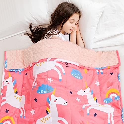  Insugar 3lbs Kids Weighted Blanket, Flannel Toddler Heavy Blankets Throws With Minky Dots For Calming Sleep, Shark Cartoon Pattern, Soft And Smooth Children Lap Blanket, 36” X 48”, Mint