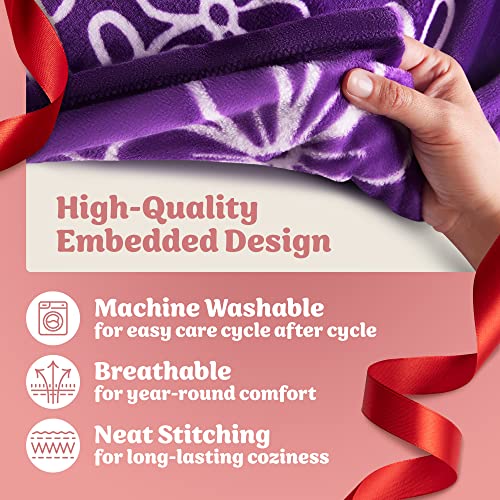  St Friend Blanket, Best Friend Birthday Gifts For Women, Gift For Best Friend, Bestie Gifts For Women Unique, BFF Gifts For Women, 65” X 50” (Sassy - Purple)