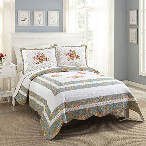  Modern Heirloom Collection Loretta Quilt Set, Full Queen, Multi