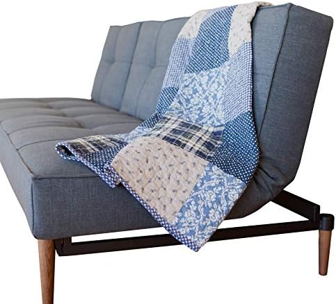  Ecret Garden 50" X 60" Cotton Quilted Throw Blanket: Floral Farmhouse Comforter, 100% Cotton Pink Grey Quilt, Patchwork Coverlet, Traditional Quilt For Couch And Bed, Country Lap Cover