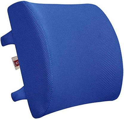  LOVEHOME Lumbar Support Pillow For Chair And Car, Back Support For Office Chair Memory Foam Cushion With Mesh Cover For Back Pain Relief - Black
