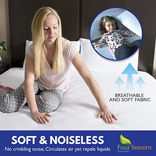  Sleeper Sofa Queen Mattress Protector 60" Wx72 Lx5 D - Waterproof Zippered Encasement Premium Quality Bed Cover Protects Against Dust, Allergens