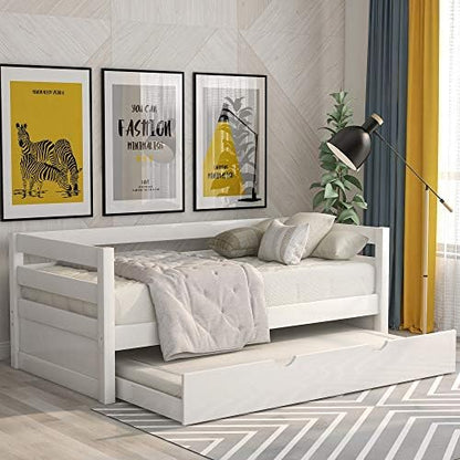  Merax Full Size Daybed, Wood Full Daybed Frame With Headboard, Full Size Sofa Bed, Perfect For Lounging, Sleeping Or Entertaining Guests, Espresso