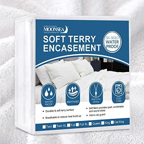  Zippered Mattress Protector Twin Extra Long With Ultra Soft Terry Surface, 6-Side Waterproof Mattress Encasement, Durable Zipper, Noiseless, For Standard Twin XL Size Mattress 39'' X 80''