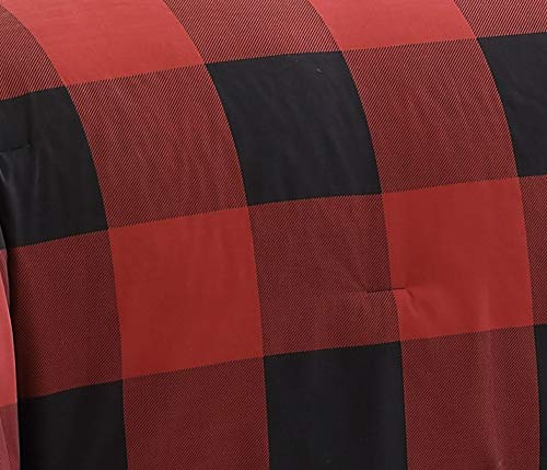  Buffalo Plaid 5pc Red And Black Bed In A Bag