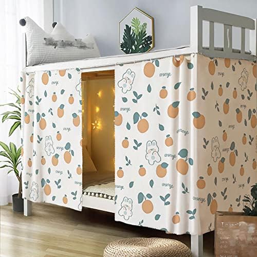  Bunk Bed Drapes For Bottom 2 Pcs/Set Lightproof Bed Canopies Curtain In Student Dormitory Bedroom Cute Lighttight Cloth (Cat&Star,3.8ft H)