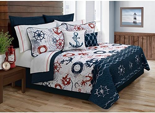  Safdie & Co. 60113.3DQ.15 Serenade Collection Quilt 3PC Set Full/Double Queen, Multicolor