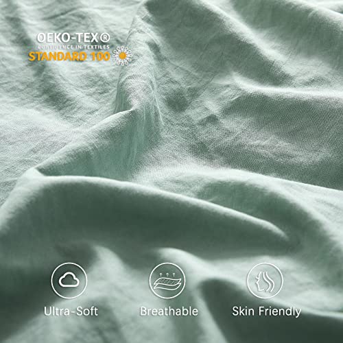  Super Soft Pillowcase - Washed Microfiber Lightweight Pillow Cases Body Size Sage Green 1PCS, Easy Care And Fade Resistant Stain Resistant 20x54 Inches