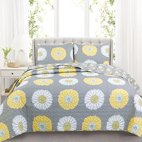  Cozy Line 4 Piece Daybed Cover Set - Pink Garden Bloom Floral Blue Rose Spring Reversible All Season Luxury Bedding With Bedskirt, Pillow Shams