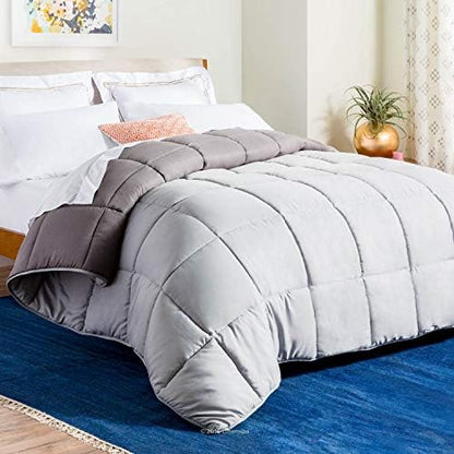  Comforter Duvet Insert Full White Down Alternative All Season Microfiber-Full Size - Box Stitched