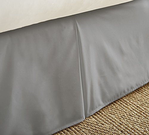  EH-BEDSKIRT-KING-GRAY Home Collection Pleated Bed Skirt, King, Gray