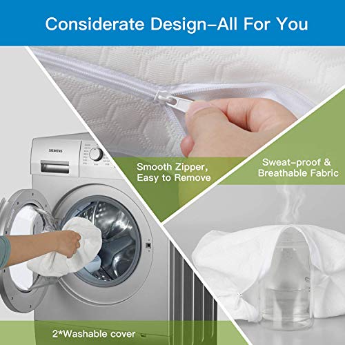  Knee Pillow For Side Sleepers - Wedge Contour Memory Foam Leg Pillow For Sleeping With Extra Cover, Cooling Gel For Sciatica Relief, Leg Pain, Lower Back Pain, Joint Hip Pain