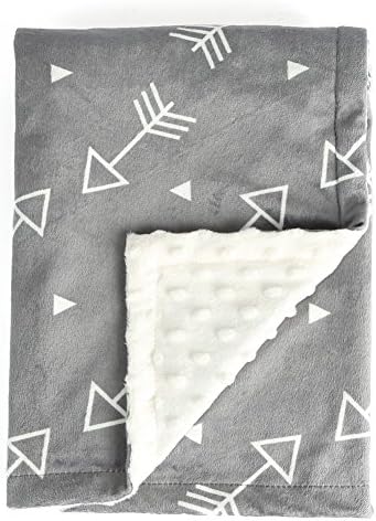  Baby Blanket Soft Minky With Double Layer Dotted Backing, Lovely Animals Printed 30 X 40 Inch Receiving Blanket