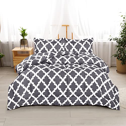  Utopia Bedding Queen Comforter Set (Grey) With 2 Pillow Shams - Bedding Comforter Sets - Down Alternative Comforter - Soft And Comfortable - Machine Washable
