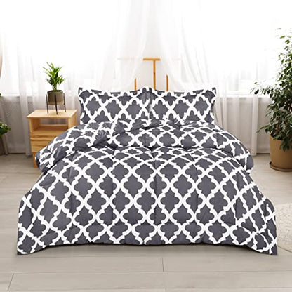  Utopia Bedding Queen Comforter Set (Grey) With 2 Pillow Shams - Bedding Comforter Sets - Down Alternative Comforter - Soft And Comfortable - Machine Washable