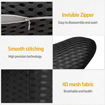  Timstono Lumbar Support Pillow/Back Cushion, Memory Foam Lumbar Pillow That,Recliner Back Rest Use For Office Chairs, Gaming Chairs And Car Seats,Breathable & Ergonomic Design Back Pain Relief(Black)