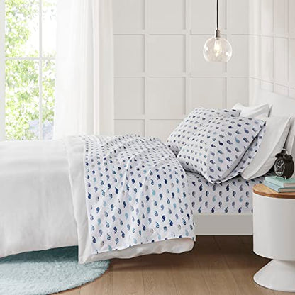  Printed Sheets, Twin, Blue